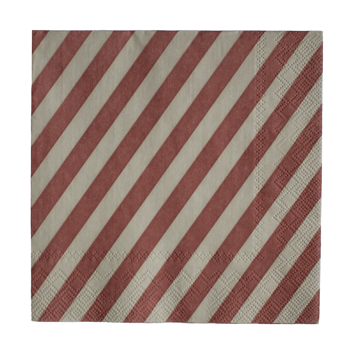 DBKD Stripe pappersservett 33x33 cm 20-pack Dark red
