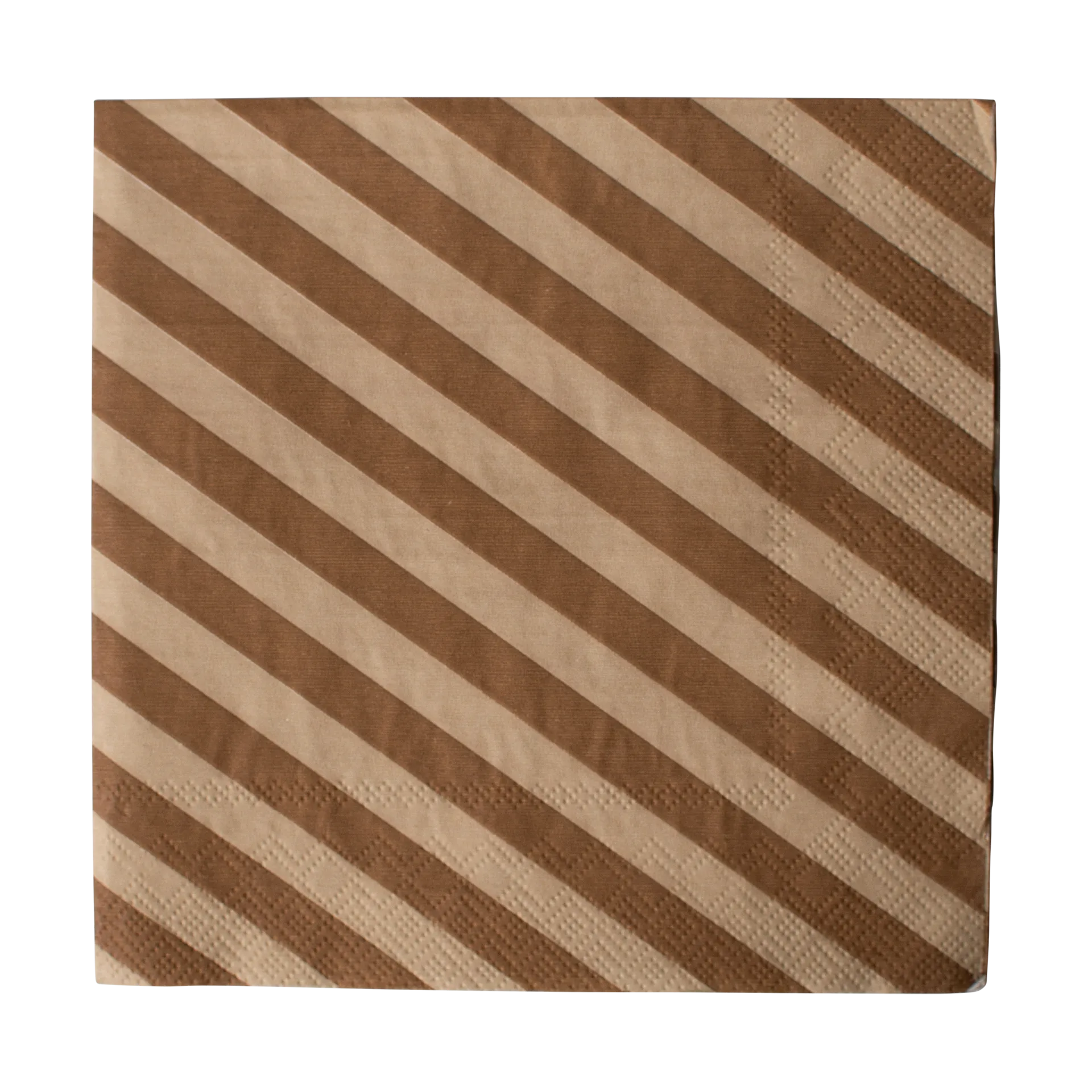 Stripe pappersservett 33x33 cm 20-pack, Nougat DBKD