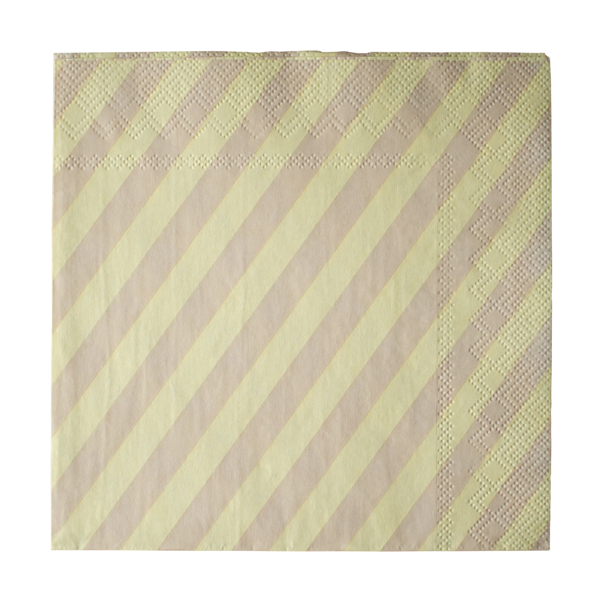 Stripe pappersservett 33x33 cm 20-pack, Yellow DBKD