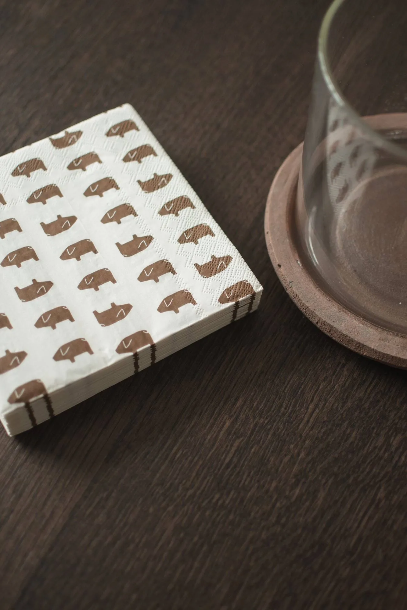 Swedish pig pappersservett 33x33 cm 20-pack, Brown DBKD