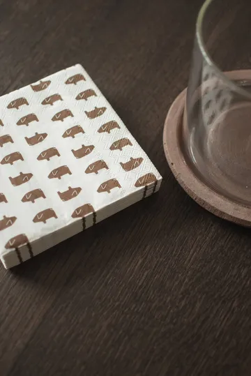 Swedish pig pappersservett 33x33 cm 20-pack - Brown - DBKD
