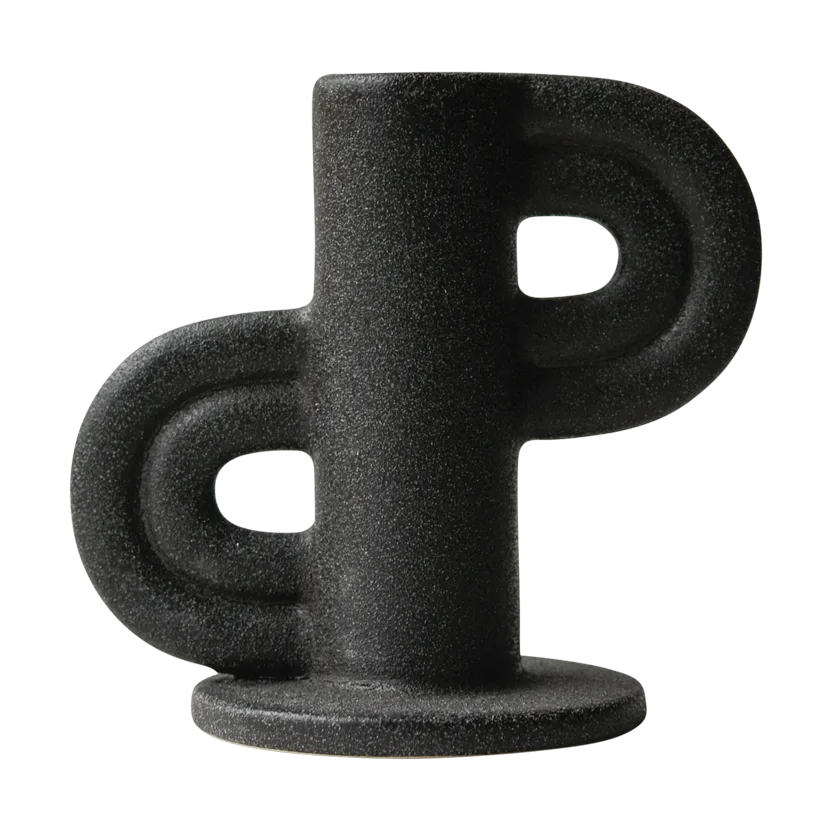 Swirl Slide ljusstake, Black DBKD