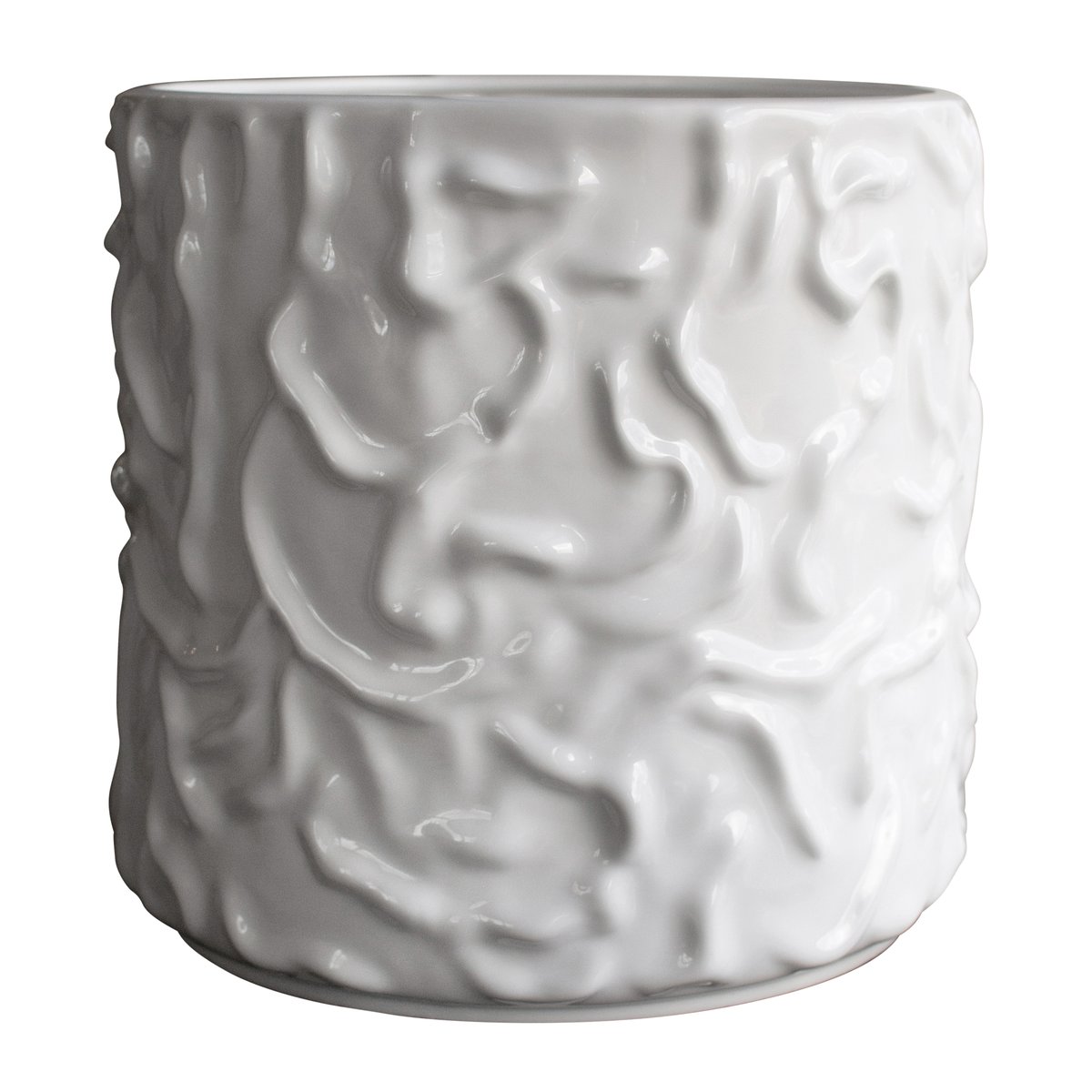 DBKD Swoon kruka 31 cm Shiny white | Skandinavisk Design | Krukor | Vit