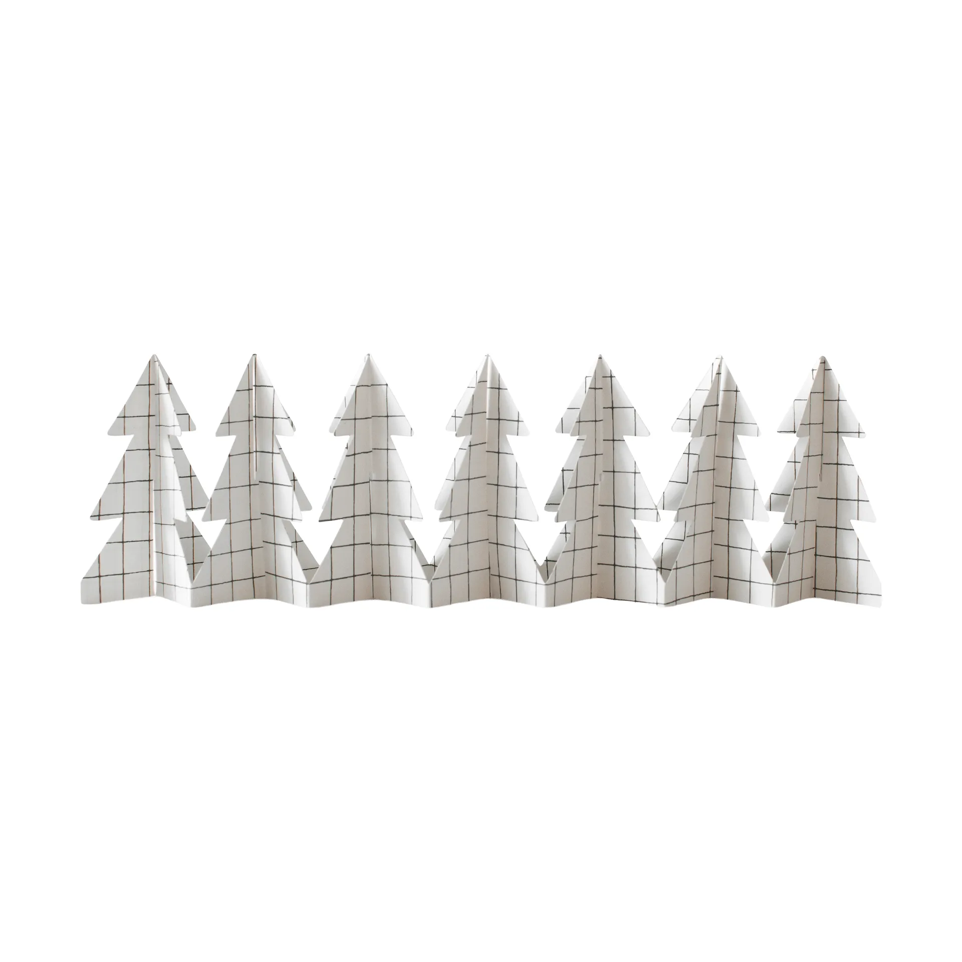 Tree in a row dekoration, Square white, 12x60 cm DBKD