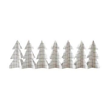 Tree in a row dekoration - Square white, 12x60 cm - DBKD