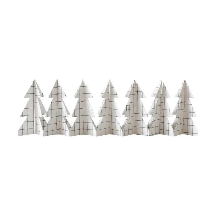 Tree in a row dekoration - Square white, 12x60 cm - DBKD
