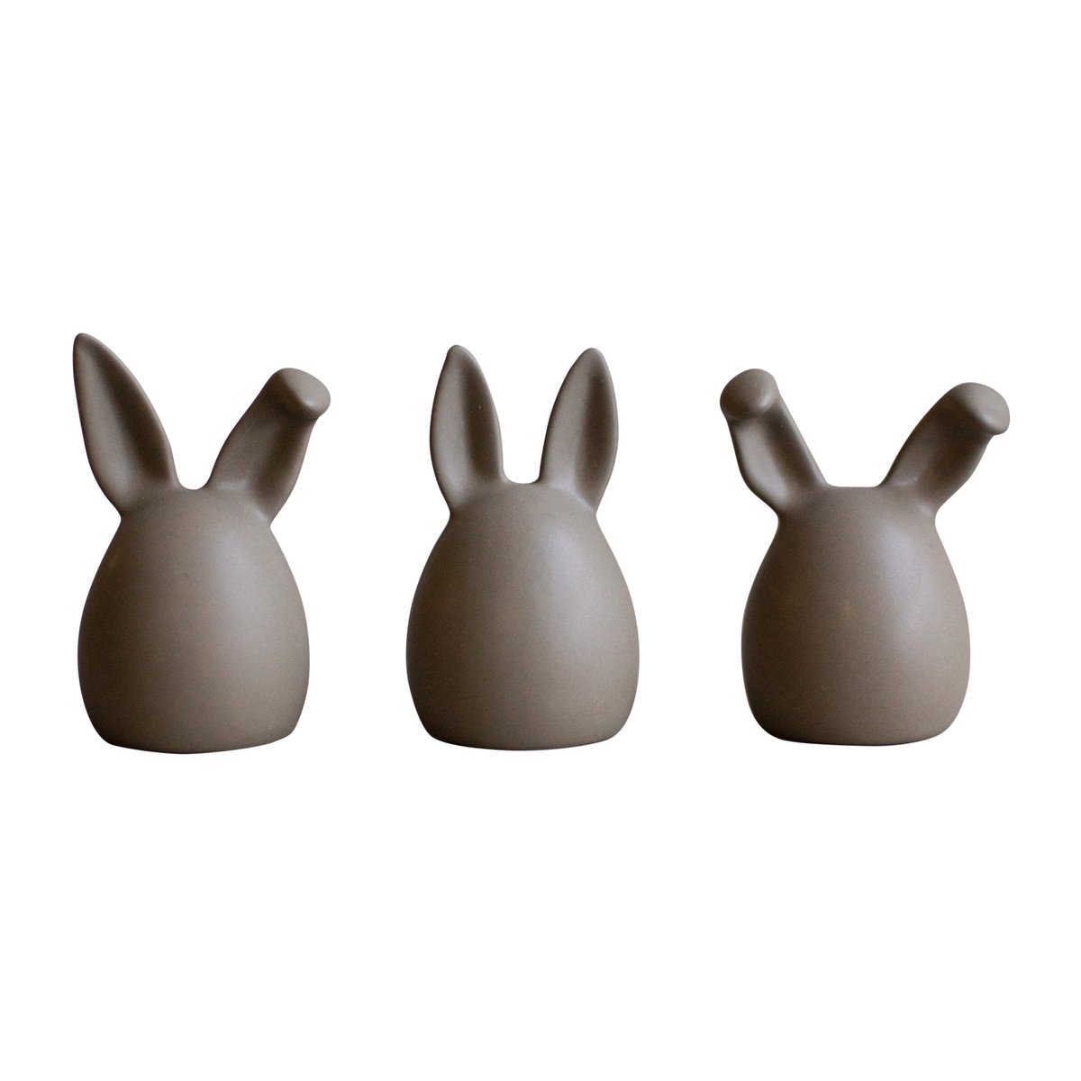 DBKD Triplets påskhare 3-pack Dust | Skandinavisk Design | Påskdekorationer | Brun