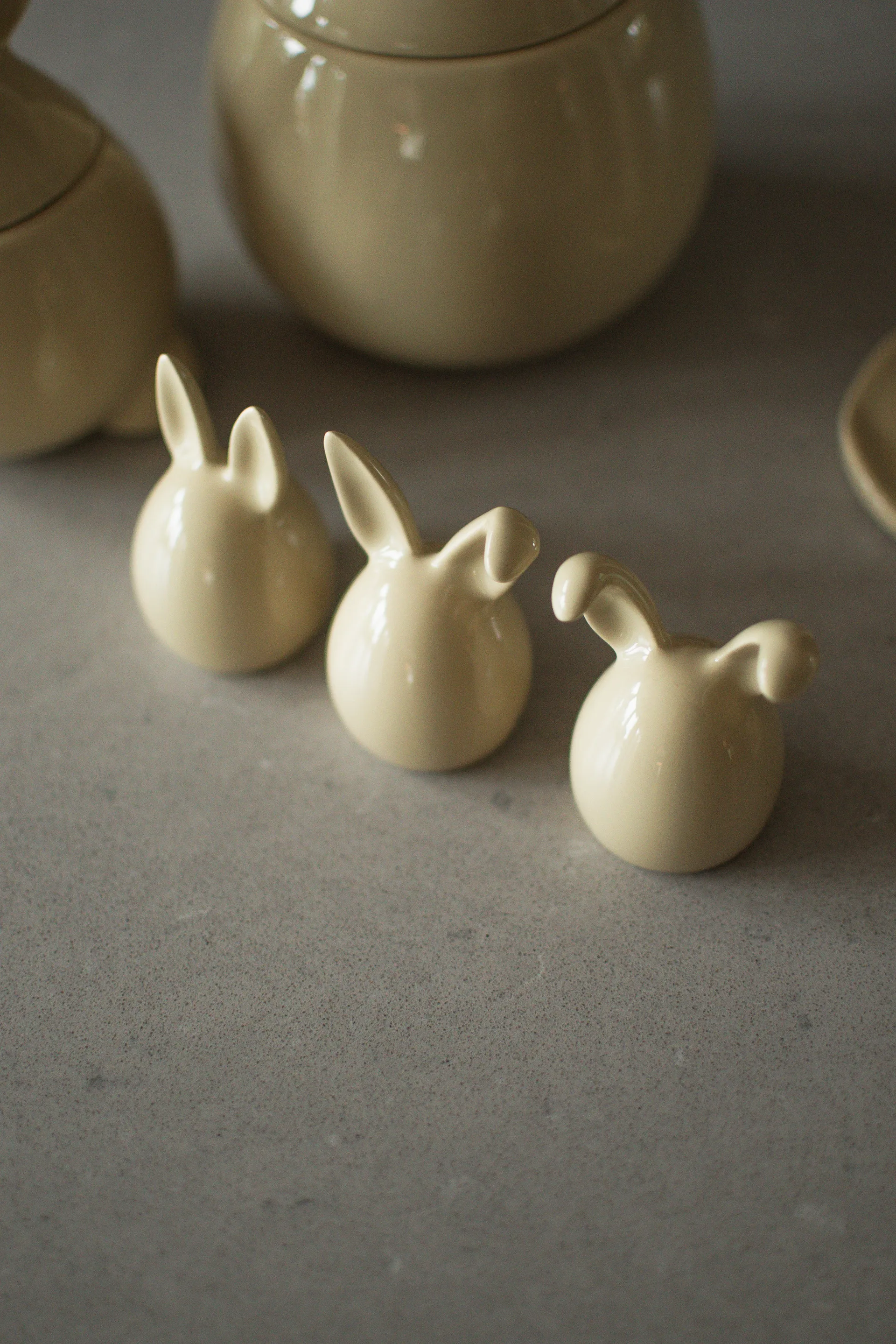 Triplets påskhare 3-pack, Shiny yellow DBKD