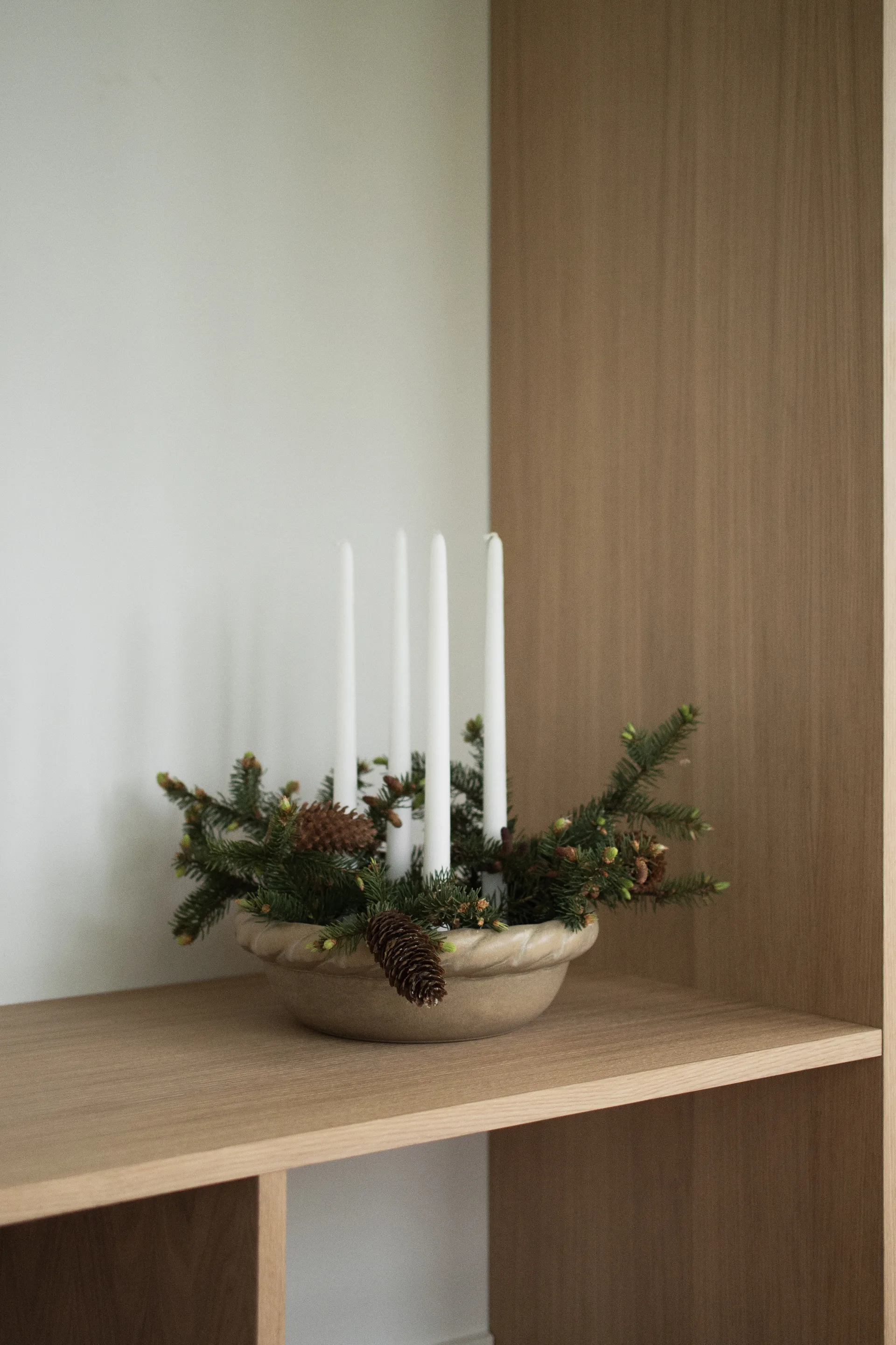 Twine plate ljusstake Ø30 cm, Beige DBKD