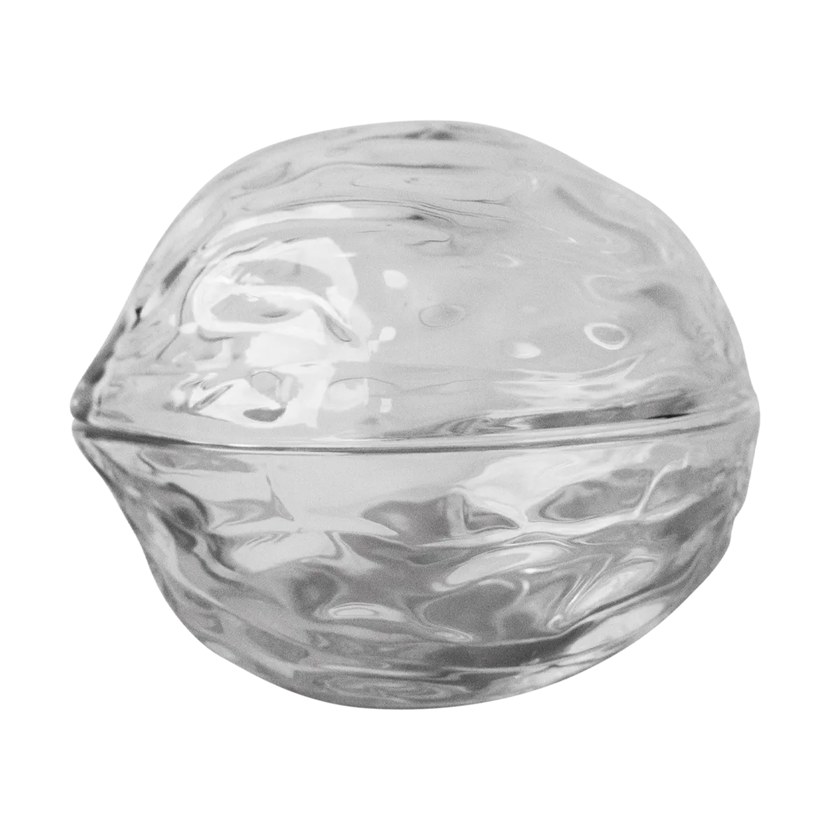 Walnut skål med lock, Clear DBKD