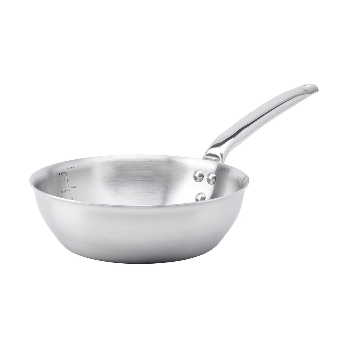 De Buyer Alchimy sautepanna rostfritt stål 24 cm | Skandinavisk Design | Traktörpannor & Sauteuser | Silverfärgad