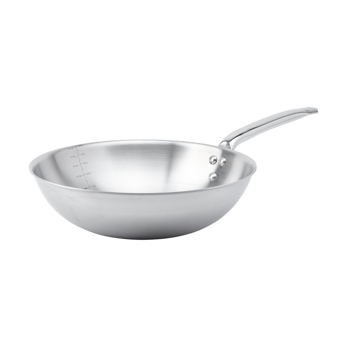 De Buyer Alchimy wok rostfritt stål 32 cm | Skandinavisk Design | Wokpannor | Silverfärgad