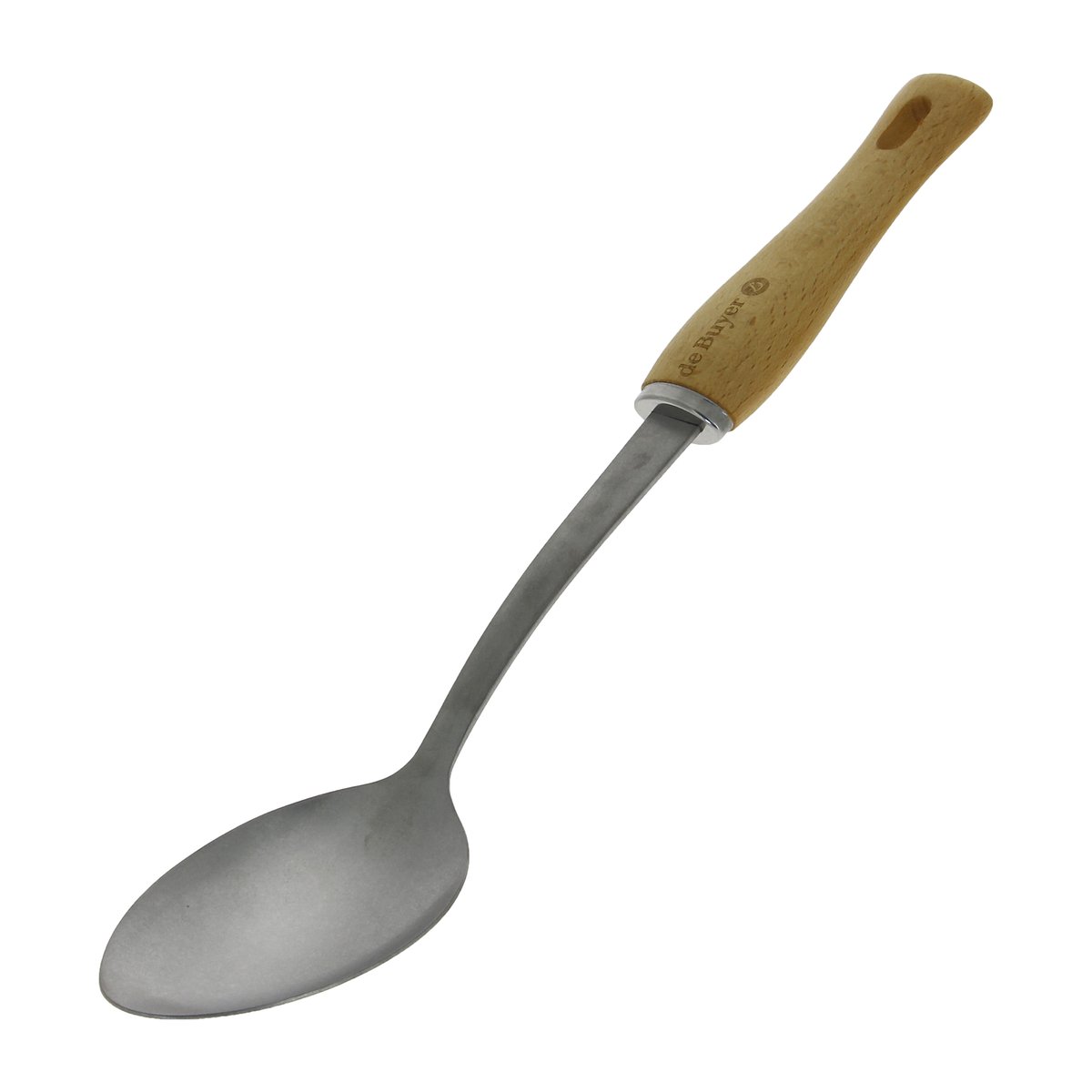 De Buyer B Bois serveringssked med trähandtag Rostfritt stål