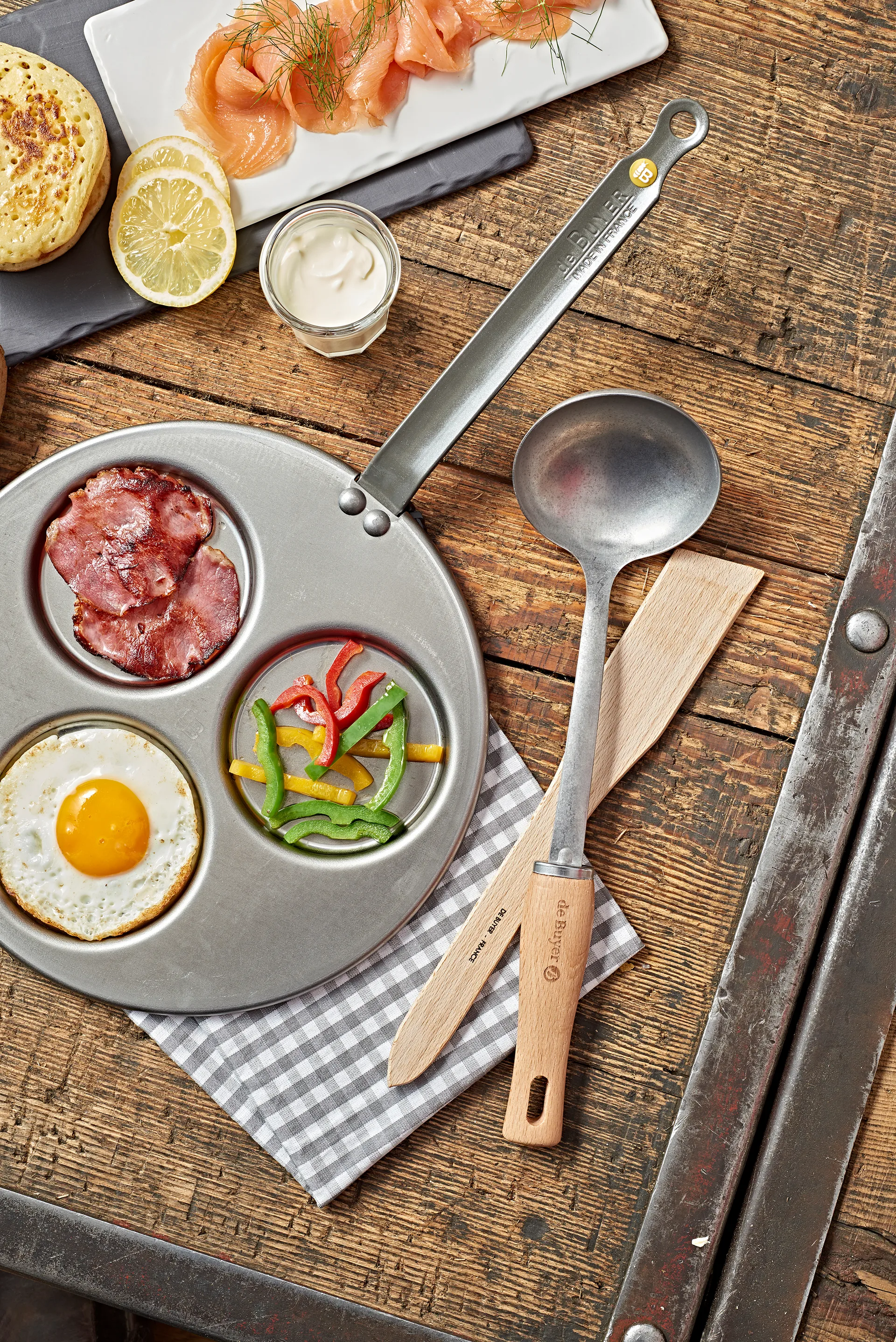 De Buyer B Bois soppslev med trähandtag, Rostfritt stål De Buyer