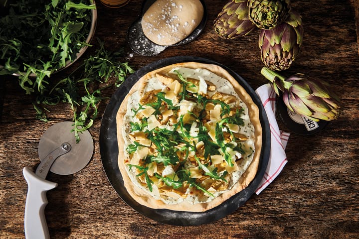 De Buyer pizzaplatta kolstål, Ø32 cm De Buyer