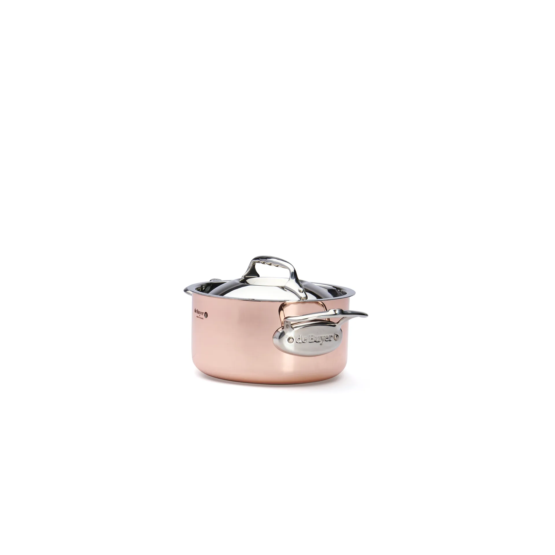 Prima Matera gryta med lock induktion, 16 cm De Buyer