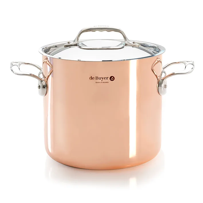 Prima Matera hög gryta med lock induktion, 20 cm De Buyer