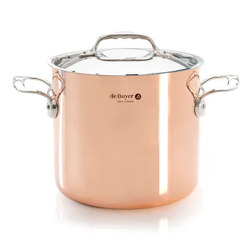 Prima Matera hög gryta med lock induktion - 20 cm - De Buyer