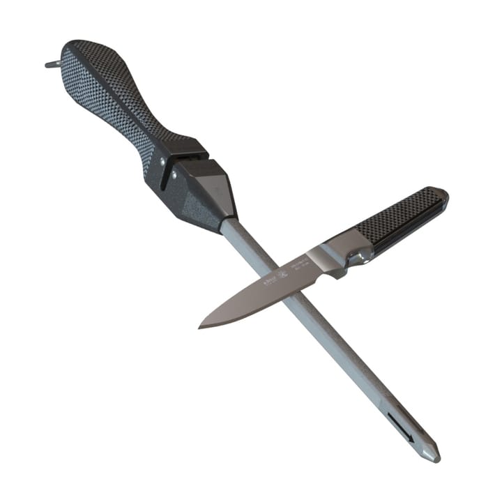 Quintum skärpstål med knivslip, Svart De Buyer
