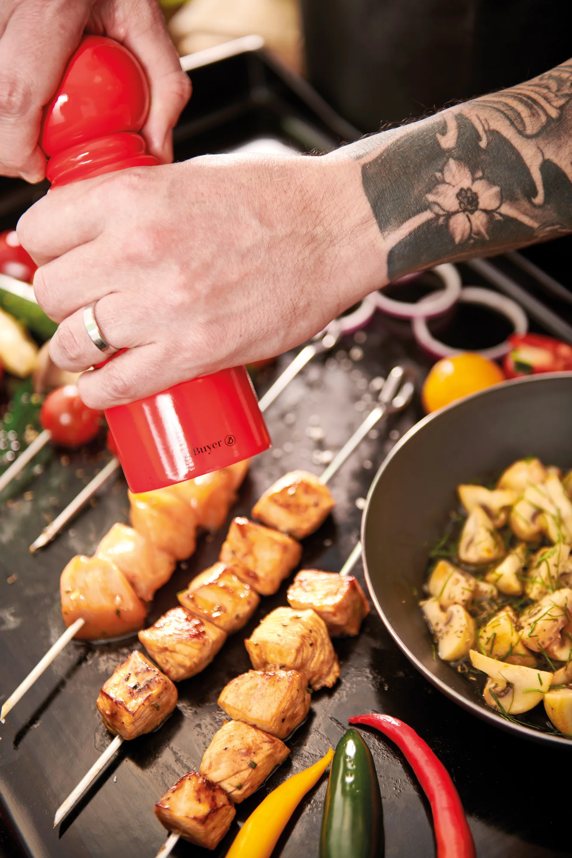 Rumba salt- och pepparkvarn keramisk 20 cm, Ljusbrun  De Buyer