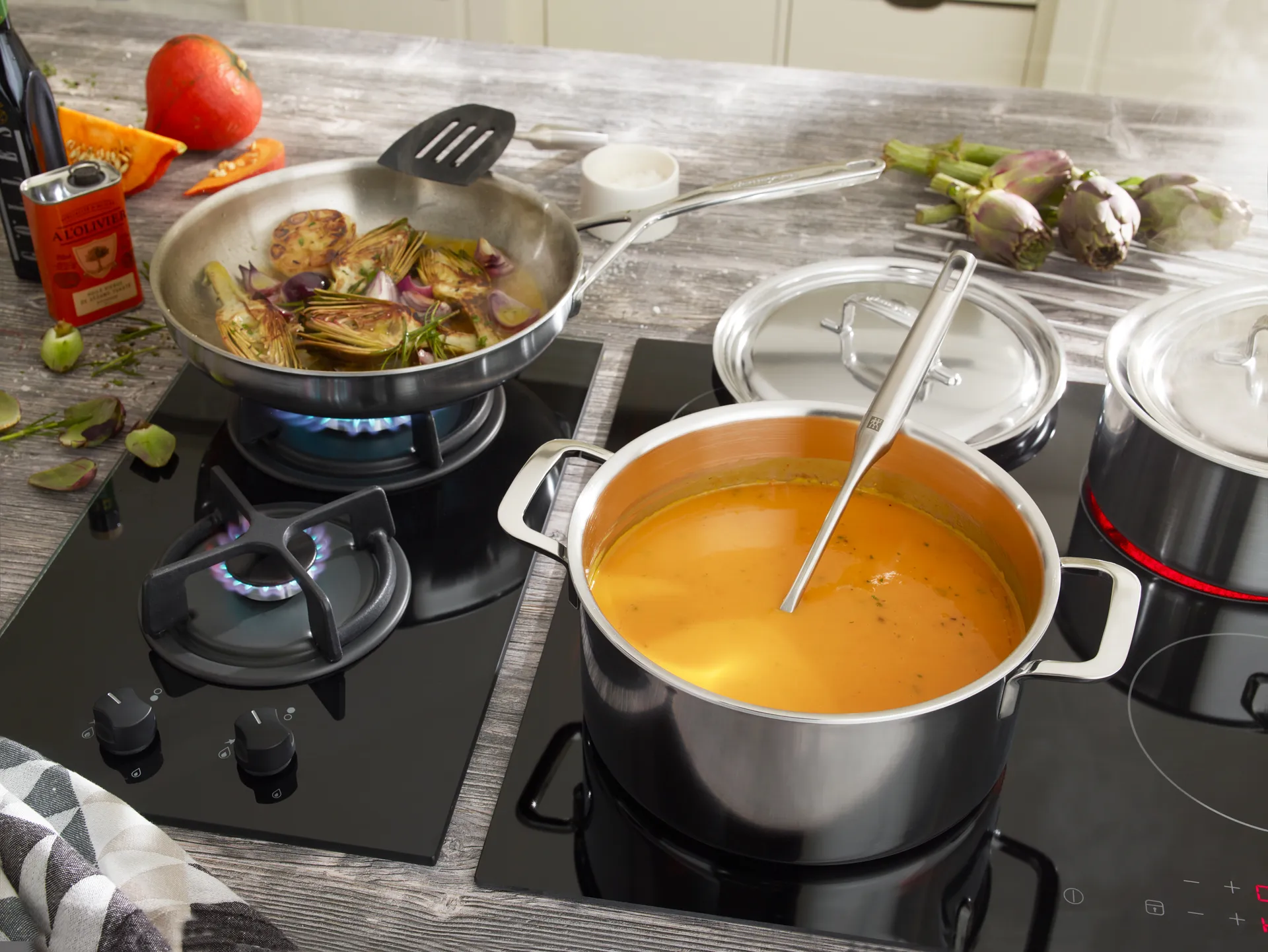 Demeyere 5-Plus gryta hög rostfritt stål, 8 L Demeyere