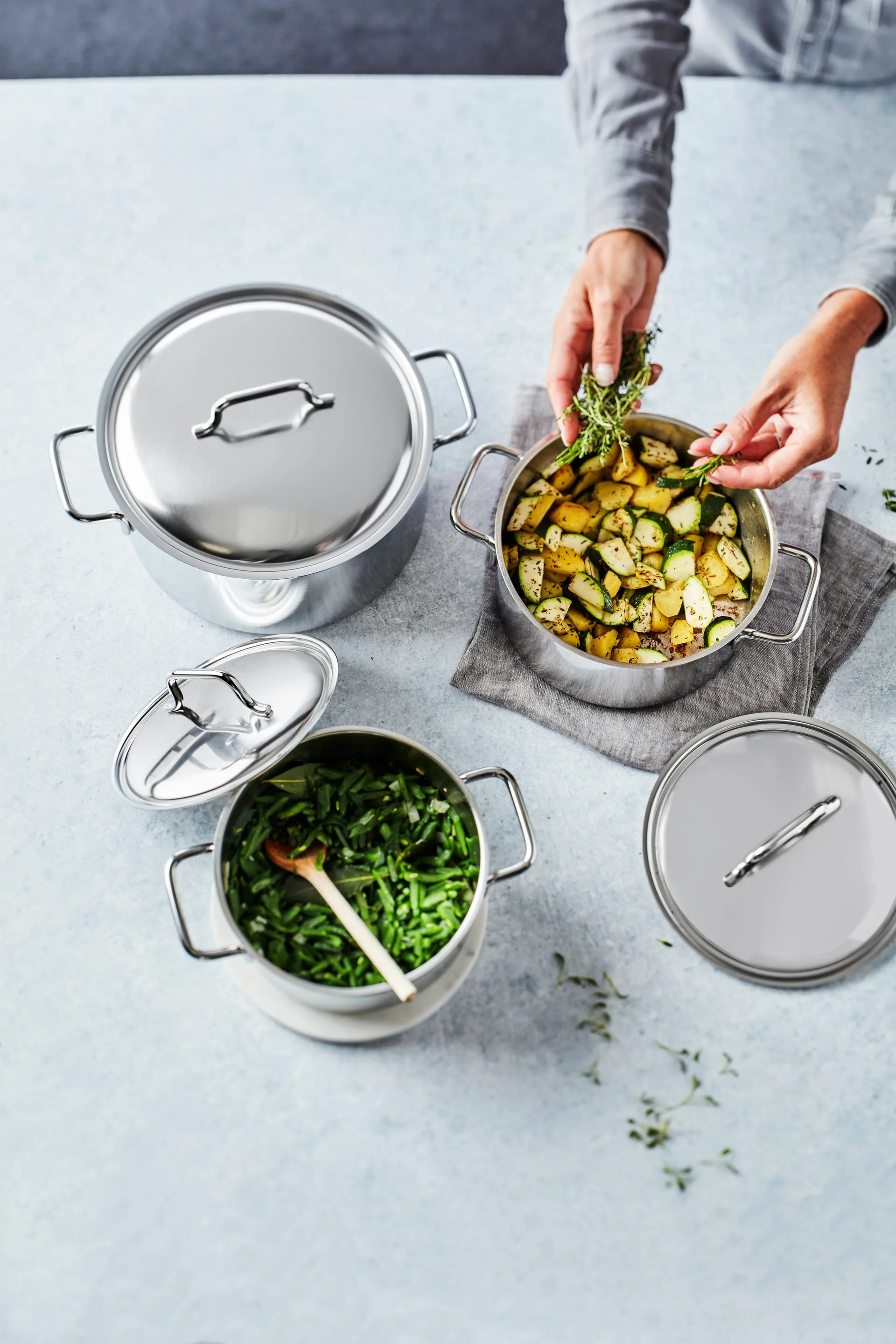 Demeyere Apollo 7 gryta låg rostfritt stål, 3 L Demeyere