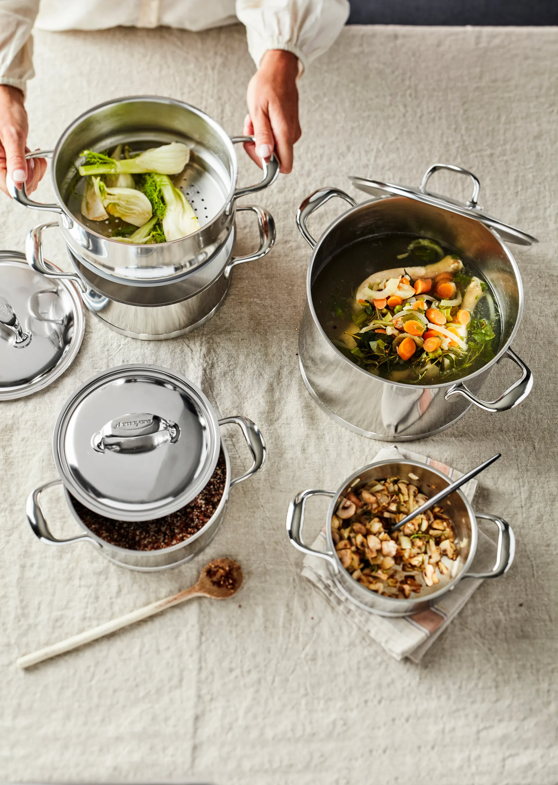 Demeyere Atlantis 7 gryta hög rostfritt stål, 5 L Demeyere