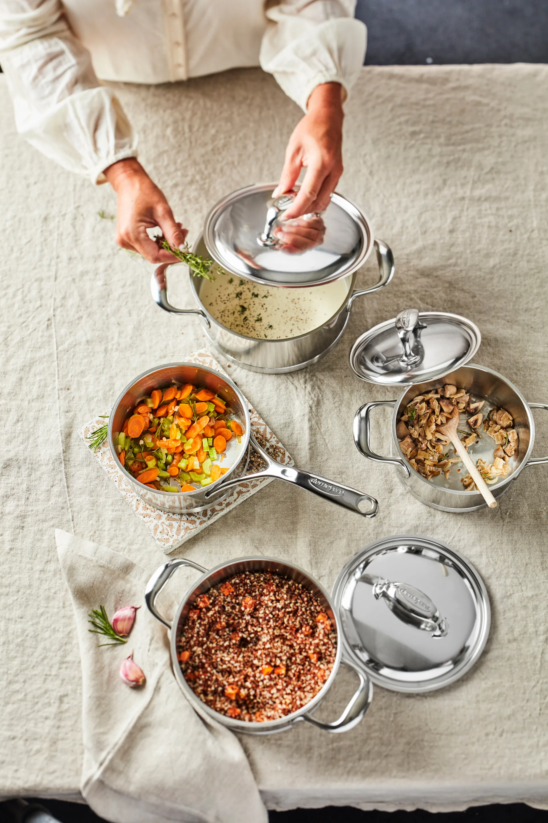 Demeyere Atlantis 7 gryta låg rostfritt stål, 1,5 L Demeyere