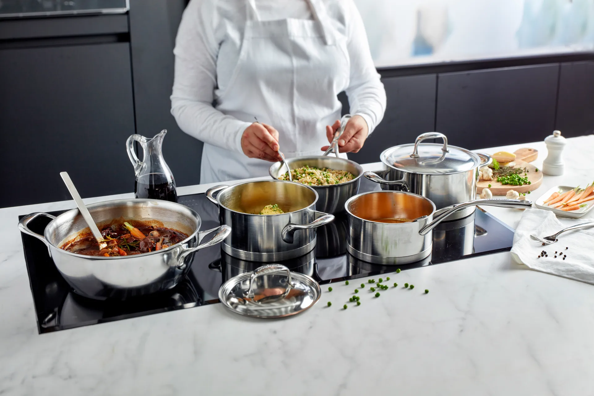 Demeyere Atlantis 7 gryta låg rostfritt stål, 8,4 L Demeyere