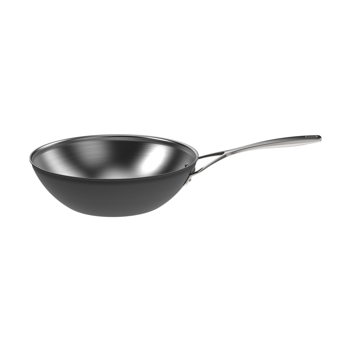Demeyere Black 5 wokpanna rostfritt stål Ø30 cm | Skandinavisk Design | Wokpannor | Silverfärgad