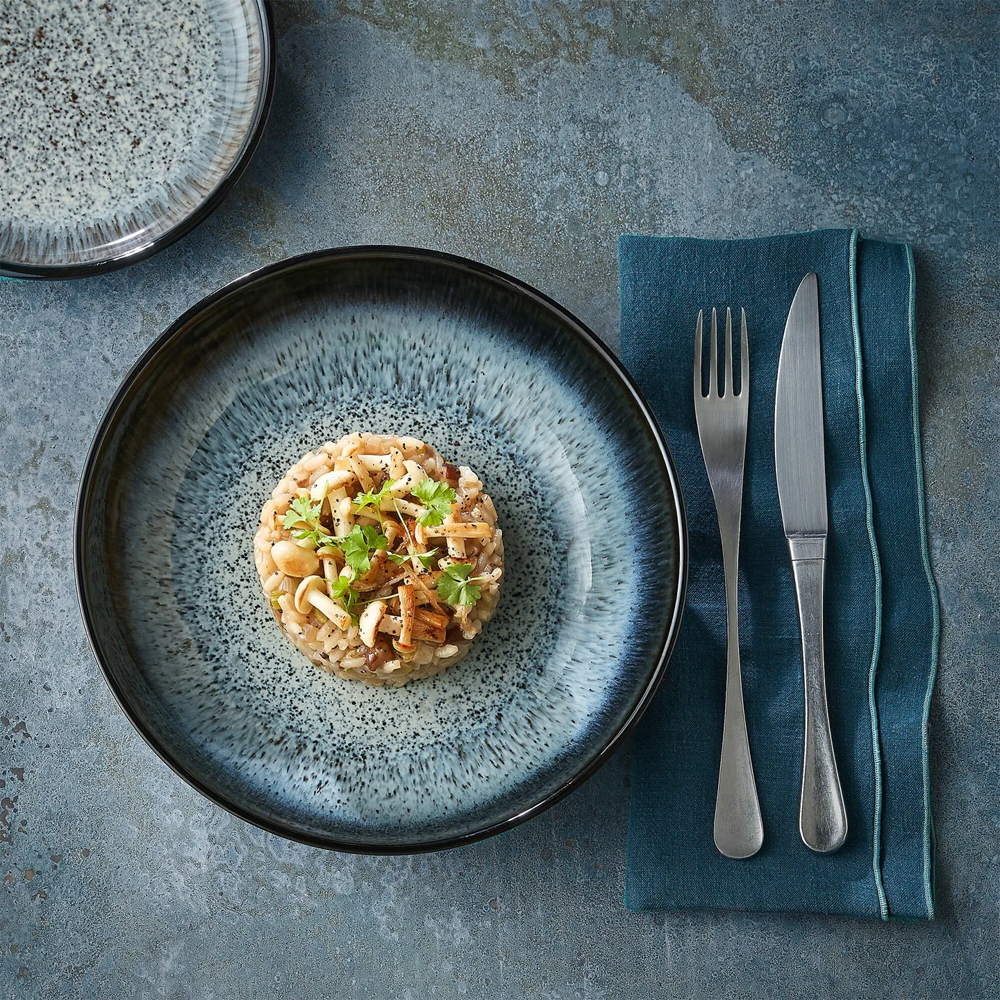 Halo pastaskål 22 cm, Blå-grå-svart Denby