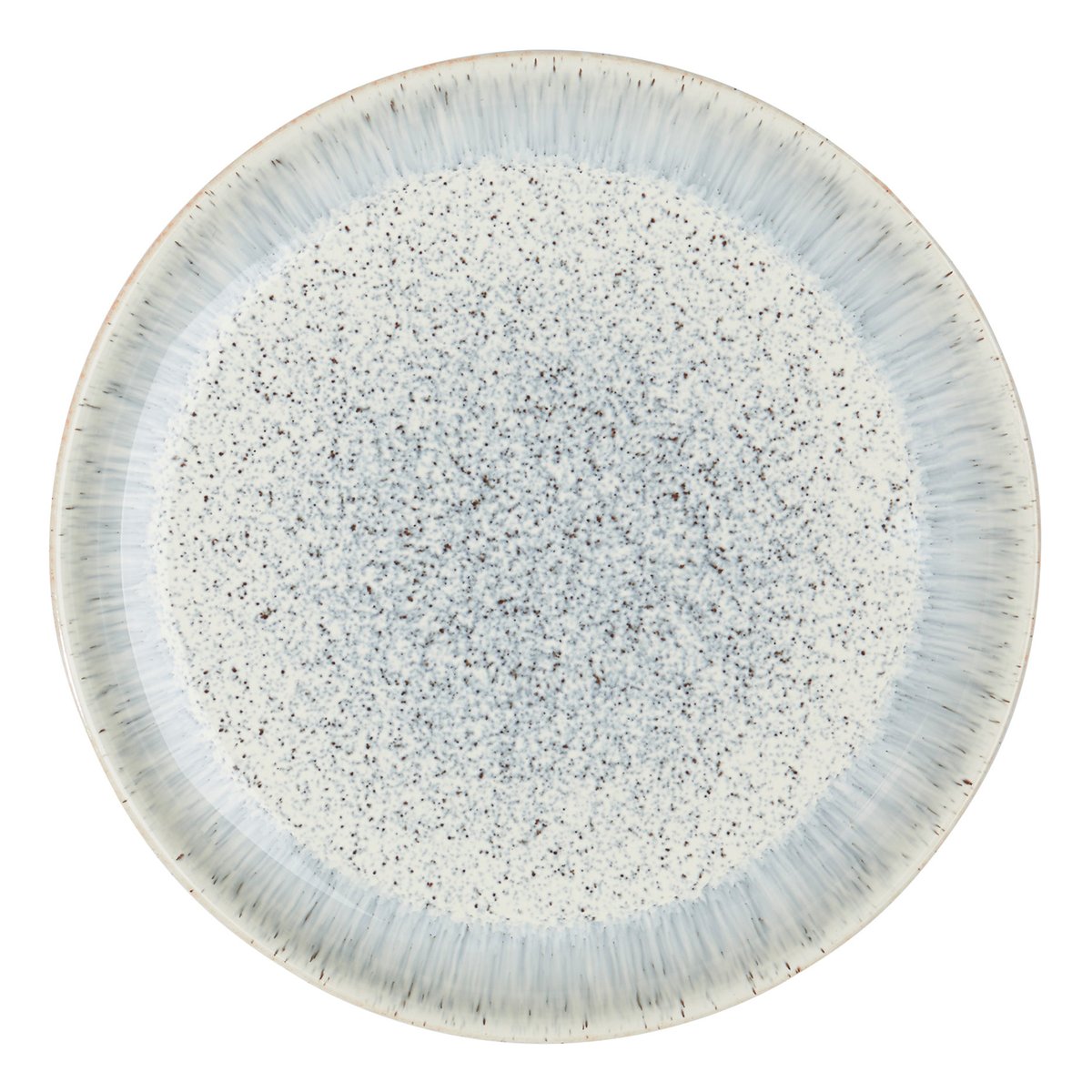 Denby Halo Speckle coupe tallrik 26 cm Grå-brun | Skandinavisk Design | Mattallrikar | Blå