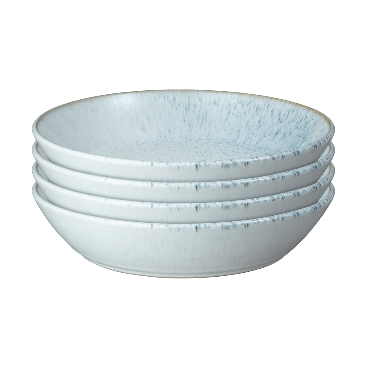 Denby Kiln blue pasta tallrik 4-pack 22 cm | Skandinavisk Design | Djupa tallrikar | Silverfärgad