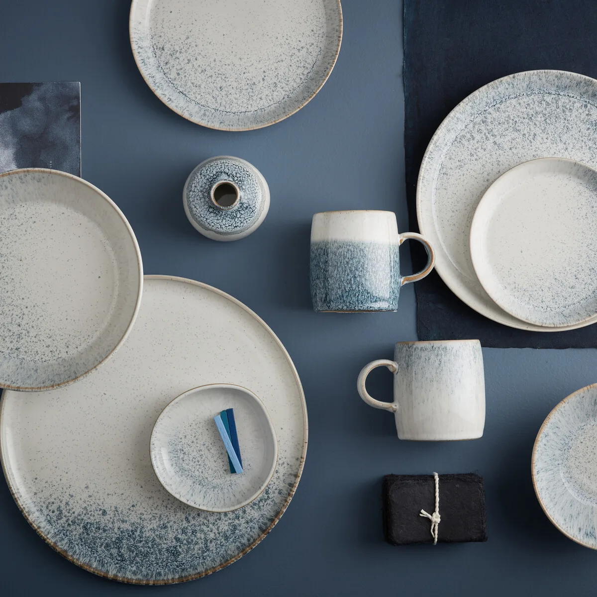 Kiln blue serveringsskål, Large, 28x28,5 cm Denby