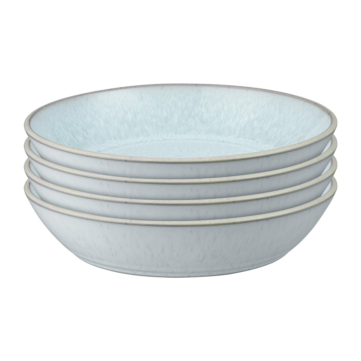 Denby Kiln pastaskål 22 cm 4-pack Green | Skandinavisk Design | Djupa tallrikar | Grön