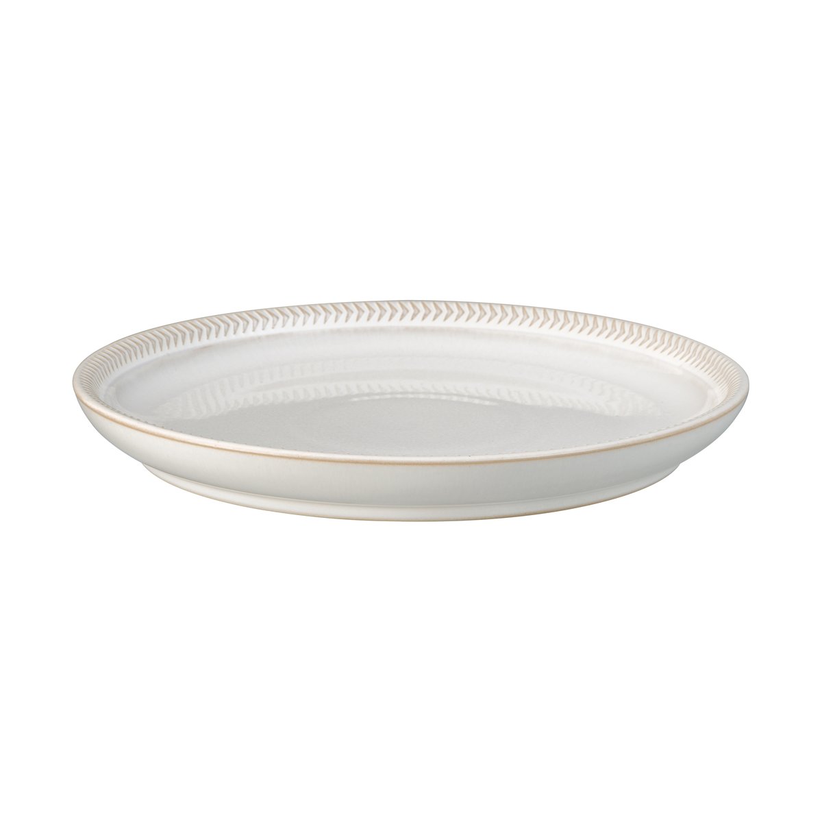 Denby Natural Canvas coupe tallrik 21 cm Textured | Skandinavisk Design | Mattallrikar | Vit