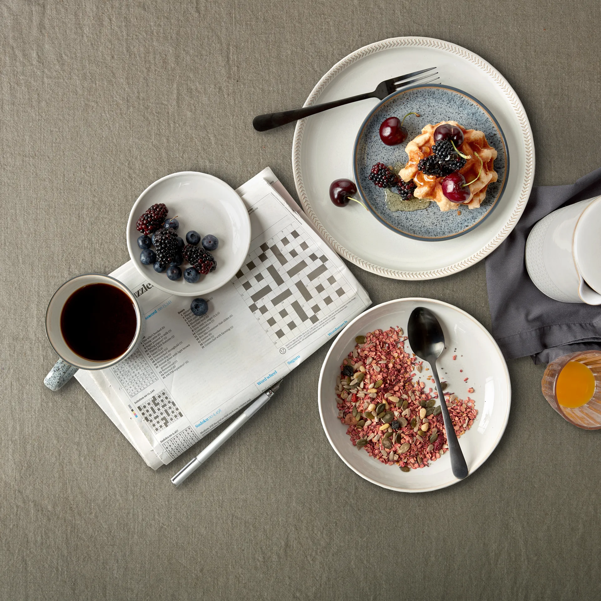 Natural Canvas coupe tallrik 26 cm, Textured Denby