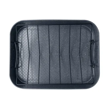 Quantanium Finish ugnsform - Grå, med galler, 41,6x31,8 cm - Denby