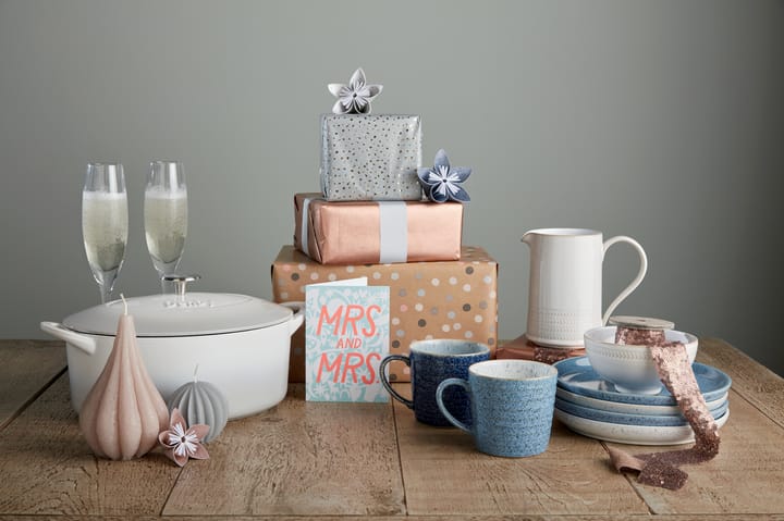 Studio Blue räfflad mugg 40 cl, Flint-chalk Denby