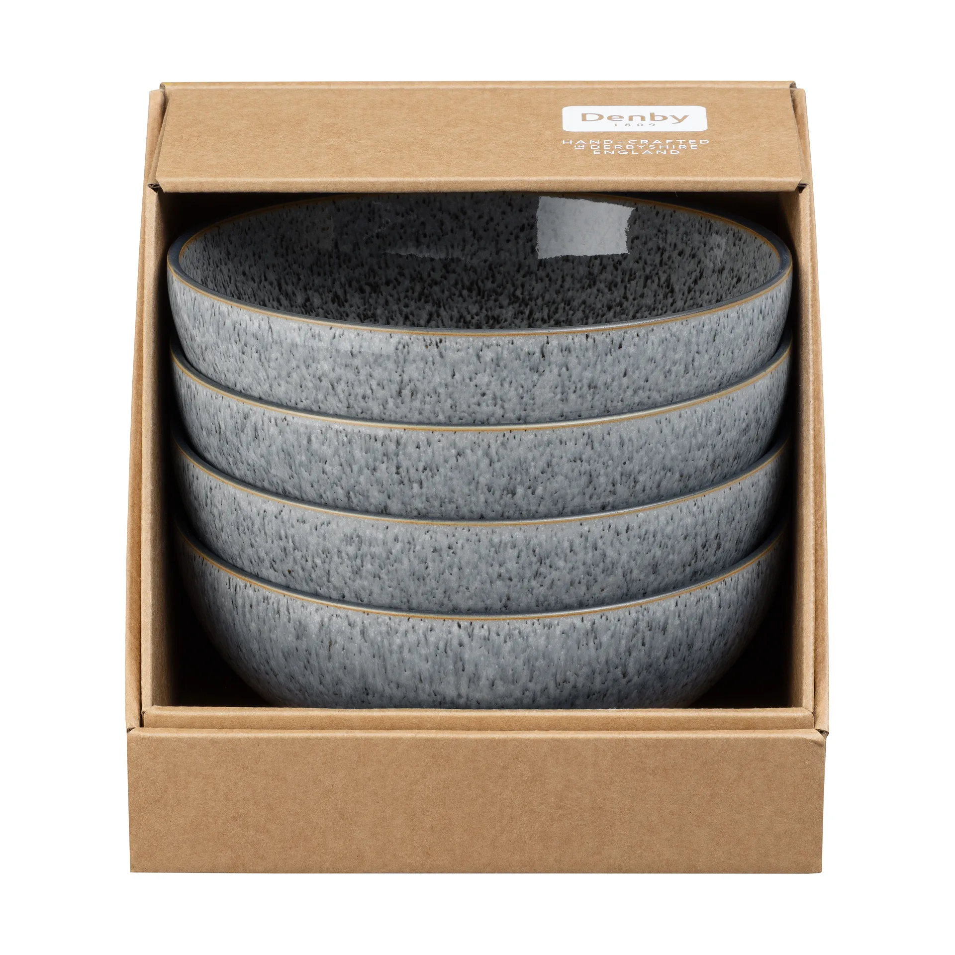 Studio Grey coupe flingskål 17 cm 4-pack, Granite Denby