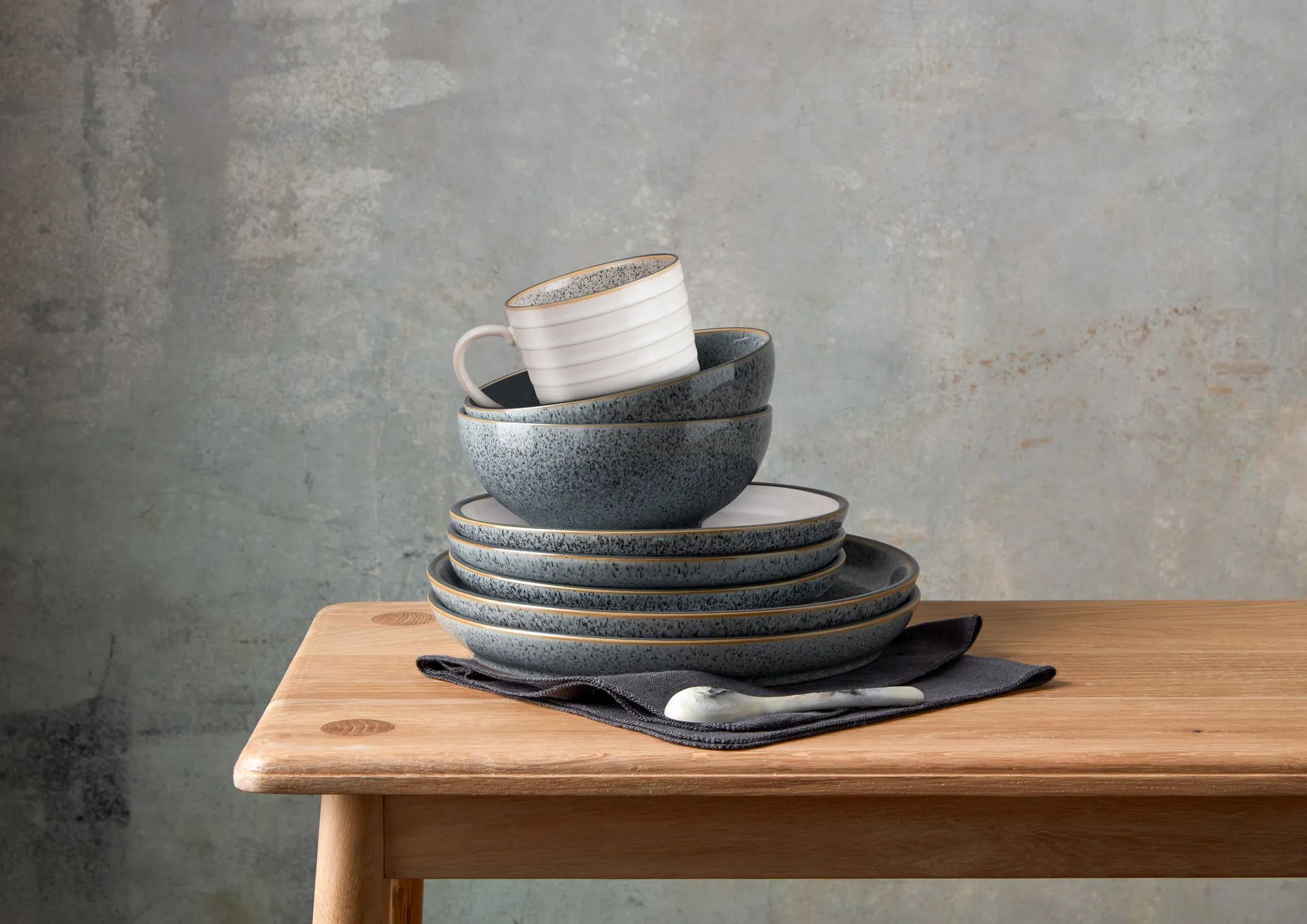 Studio Grey coupe flingskål 17 cm, Granite Denby