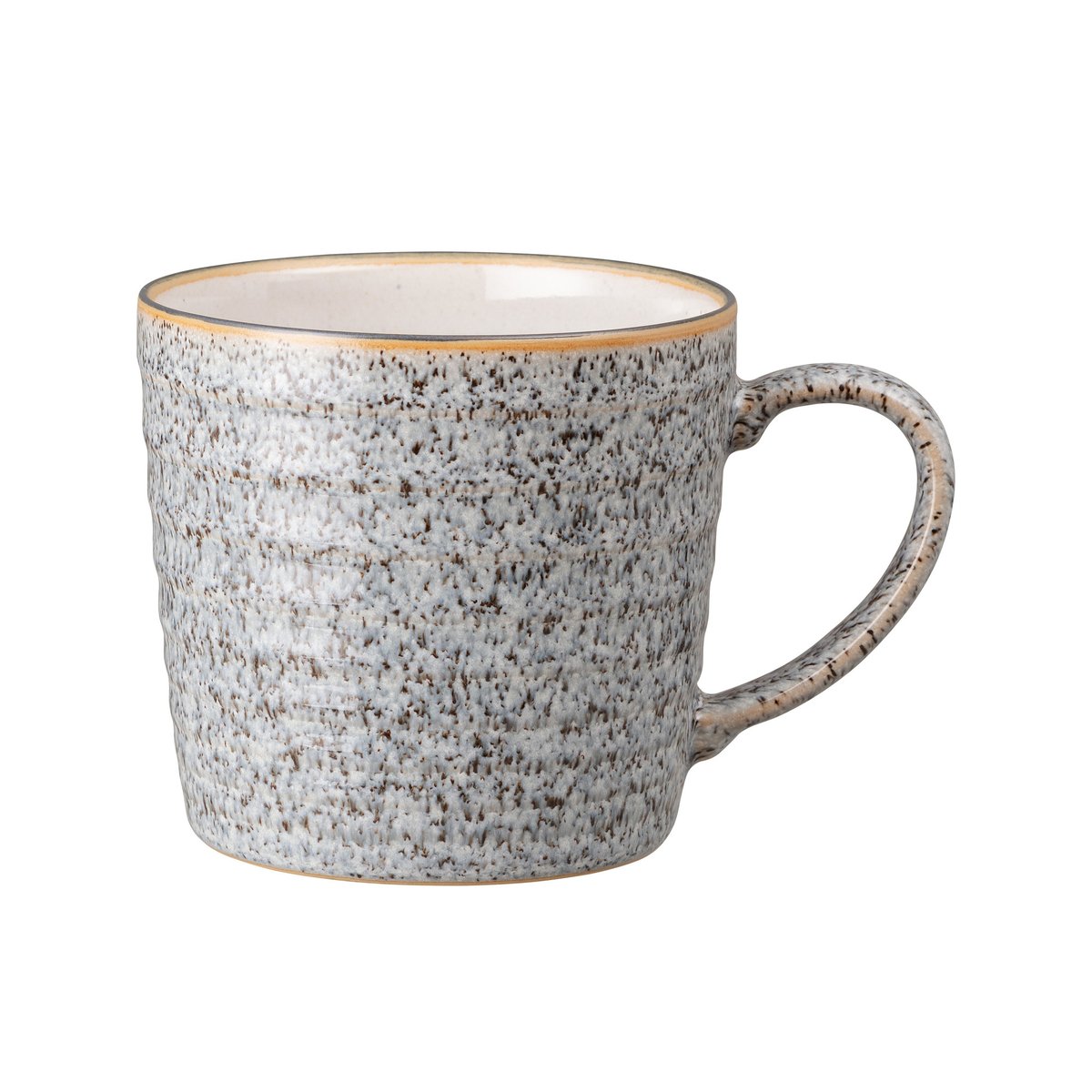 Denby Studio Grey räfflad mugg 40 cl Granite | Skandinavisk Design | Kaffekoppar | Grå