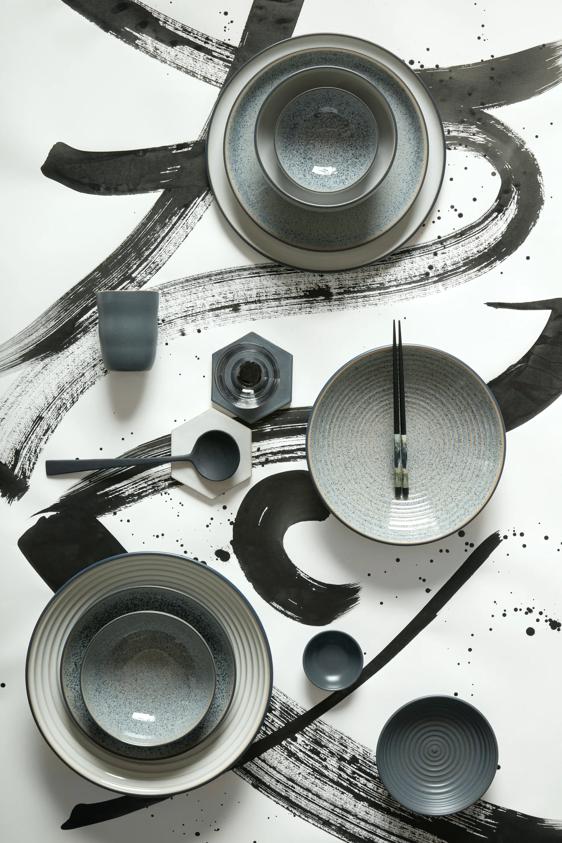 Studio Grey räfflad skål 25,5 cm, Granite Denby