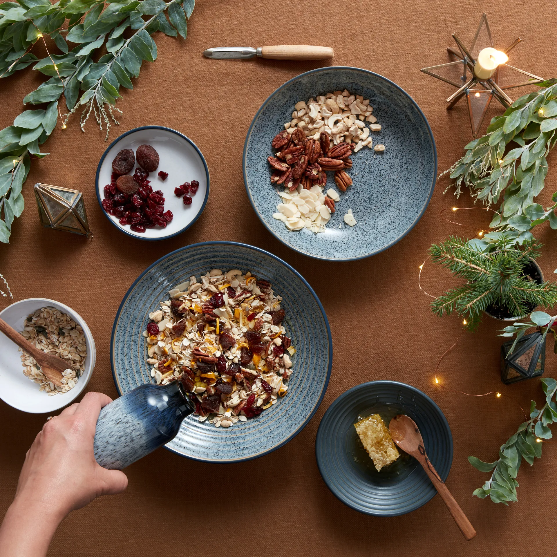 Studio Grey räfflad skål 25,5 cm, Granite Denby