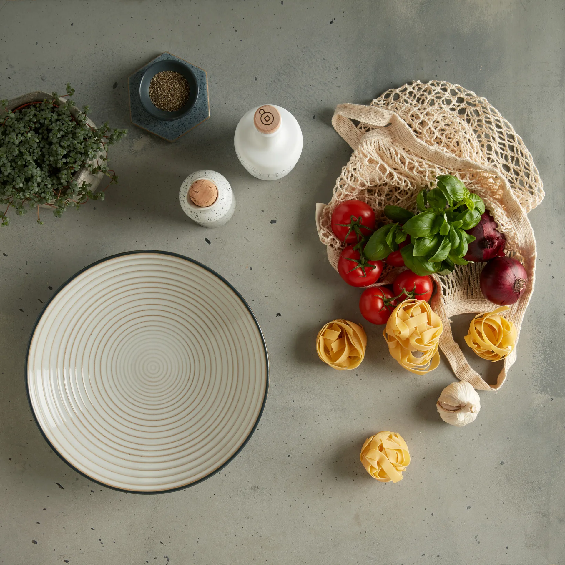 Studio Grey räfflad skål 31 cm, Granite Denby