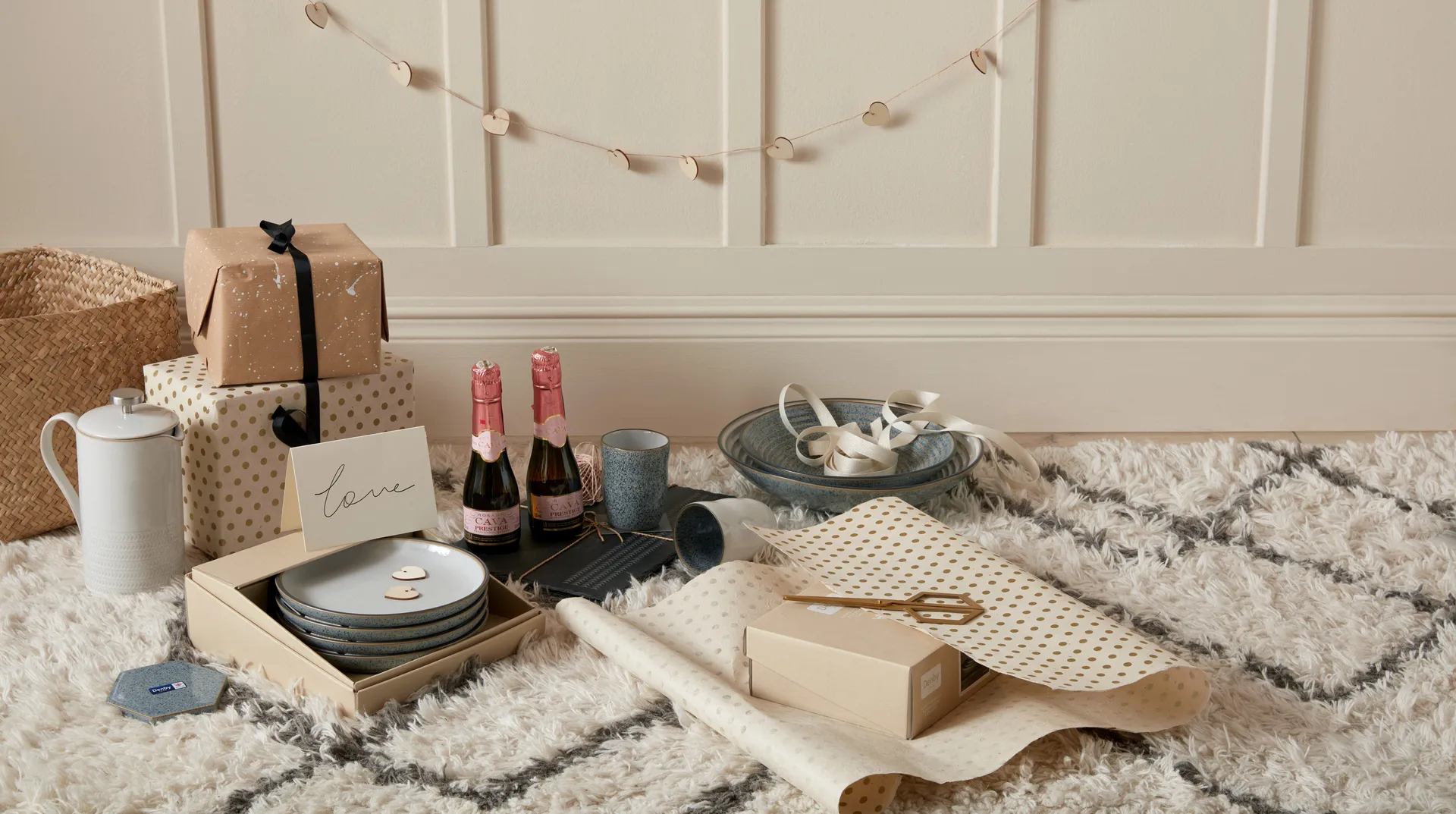 Studio Grey räfflad skål 31 cm, Granite Denby