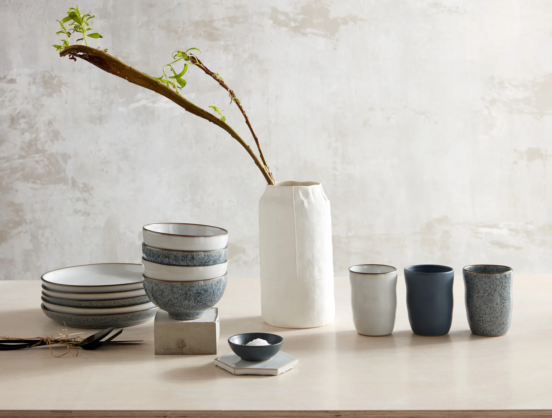 Studio Grey tallrik 21 cm 4-pack, Granite Denby