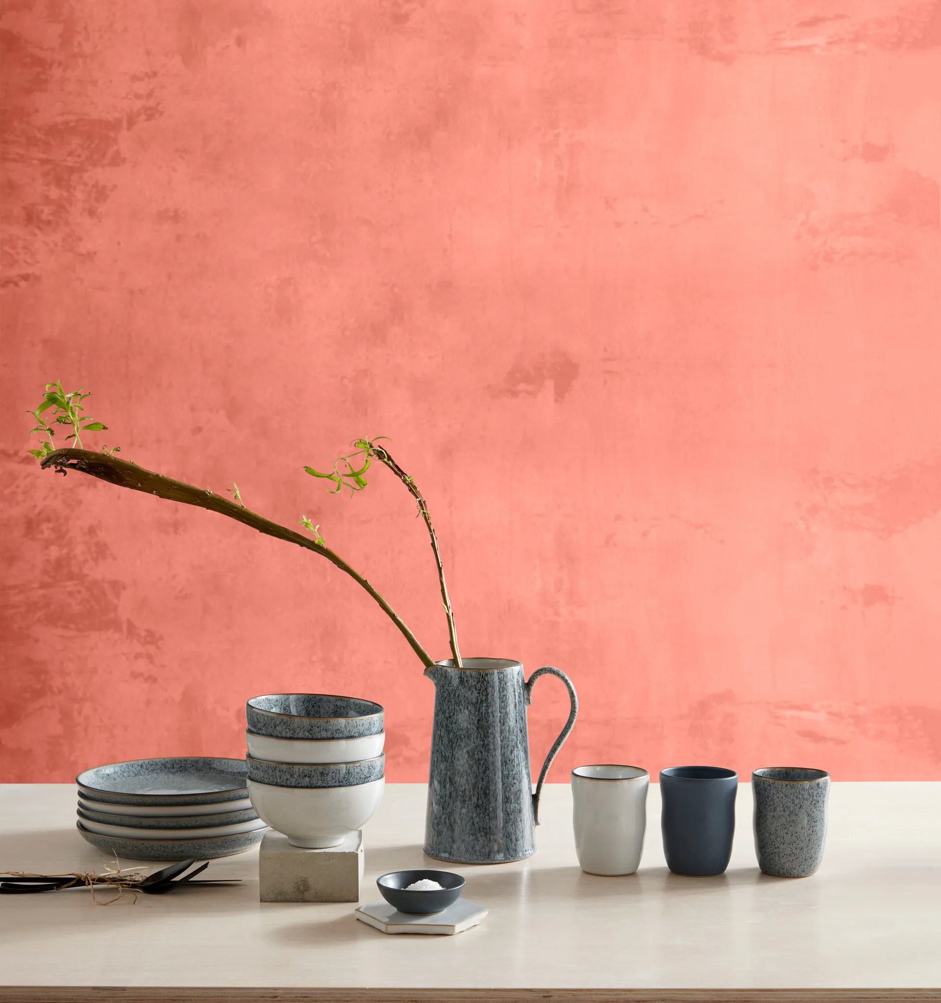 Studio Grey tallrik 21 cm 4-pack, Granite Denby