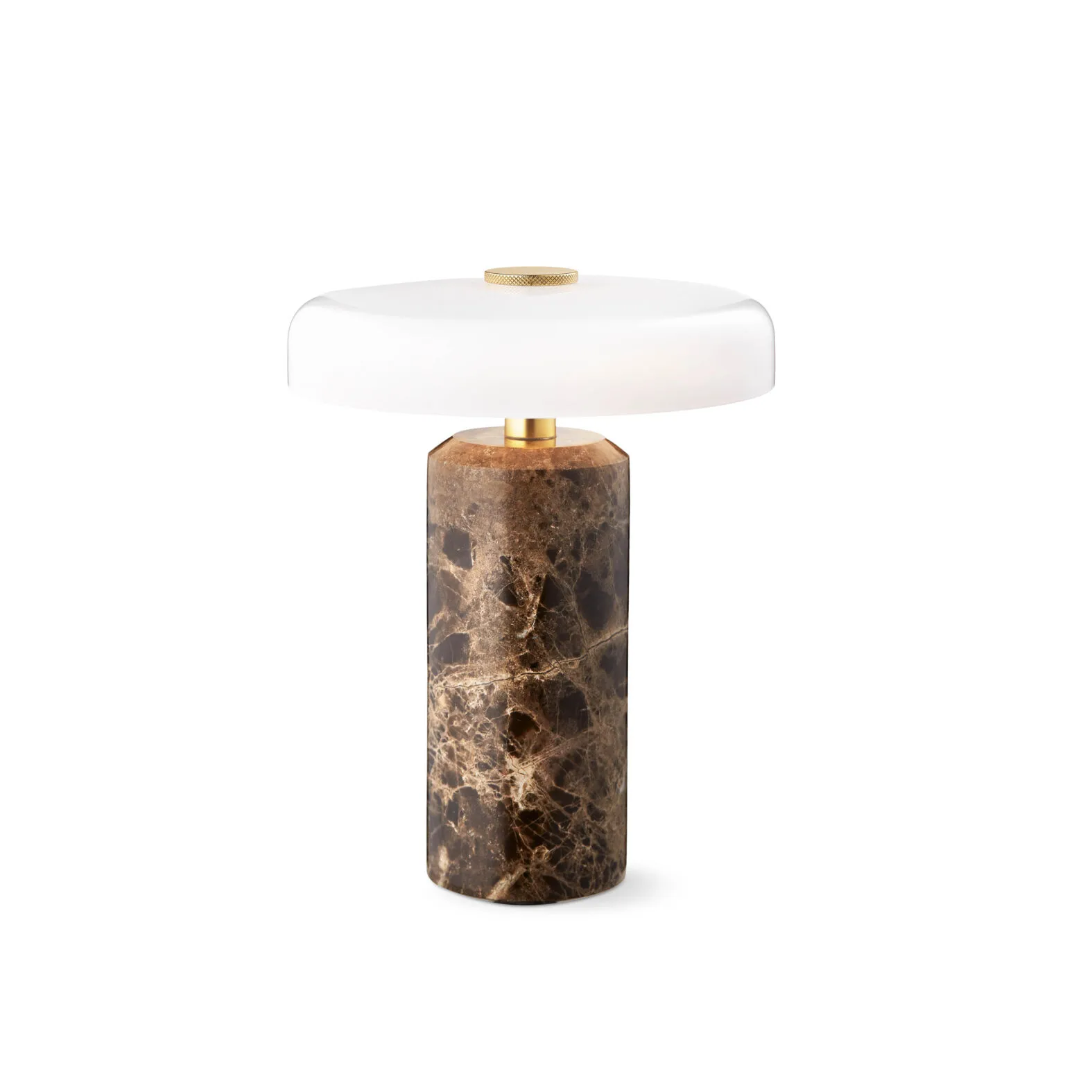 Trip bordslampa Ø17x21 cm marmor, Mörk emperador-blank opal Design By Us