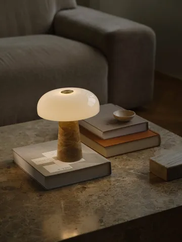 Glossy bordslampa - Beige, mini, 24 cm - Design For The People
